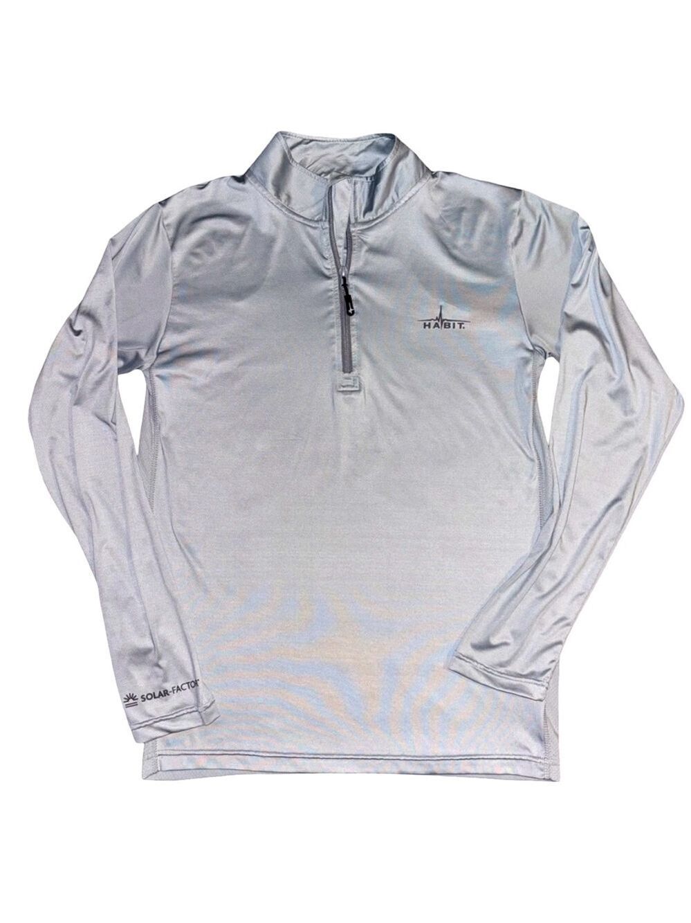 Habit ~ Men's Grey Quarter-Zip Sweatshirt Pull-over Lightweight Gorpcore Sz Sm